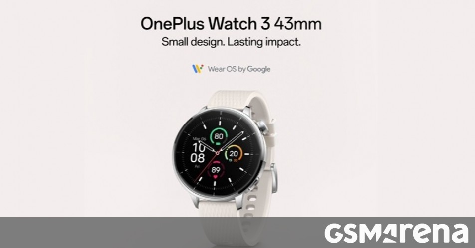 OnePlus Watch 3 43mm model's features and color options revealed ahead of July 8 launch